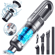 HioHa SV01 Cordless Handheld Vacuum, 12V, HEPA Filter,Strong Suction Car Vacuum with LED Light,Lightweight Vacuum Cleaners for Dust, Pet Hair